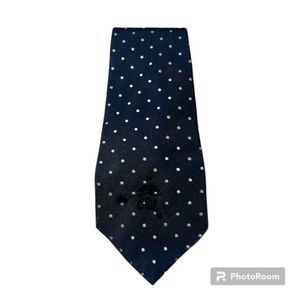 Countess Wara Navy Blue White Polka Dot Neck Tie